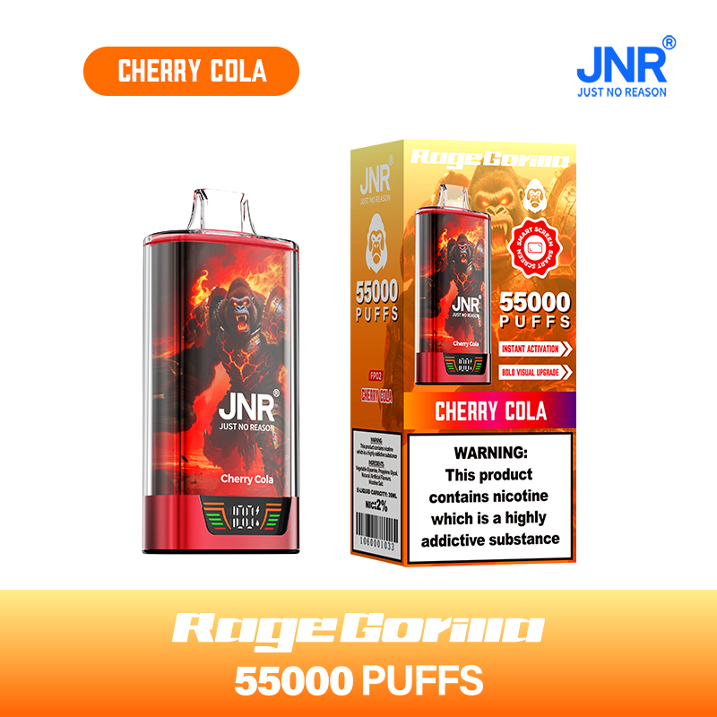 Cherry Cola – JNR RageGorilla 55000 Puffs Disposable Vape (42ml, Dual Mesh, Smart Display)
