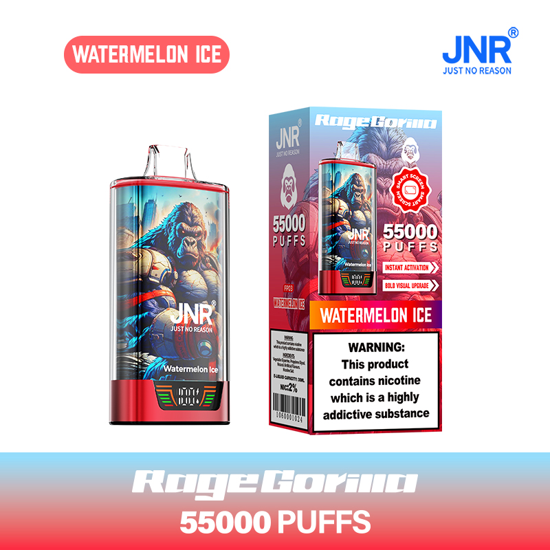 Watermelon Ice JNR RageGorilla 55000 Puffs Disposable Vape | Dual Mesh, Smart Display, 42ml