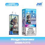 JNR RageGorilla 55000 Puffs Blueberry Raspberry Cherry Disposable Vape (42ml, 950mAh, Dual Mesh, Type‑C)