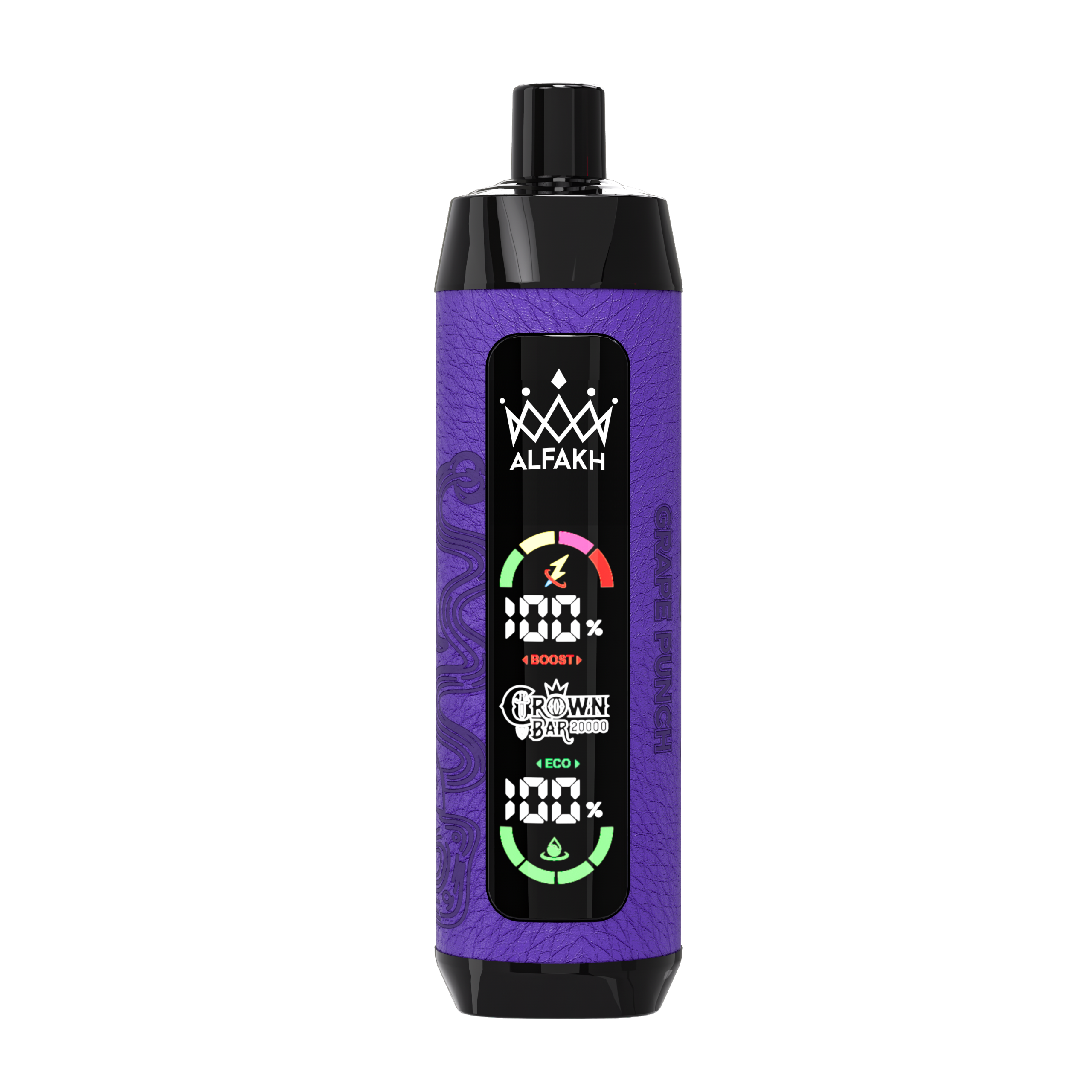 AL FAKHER Crown Bar 20000 Puffs Grape Punch (20ml) – Adjustable Airflow, LED Display, USB‑C Rechargeable