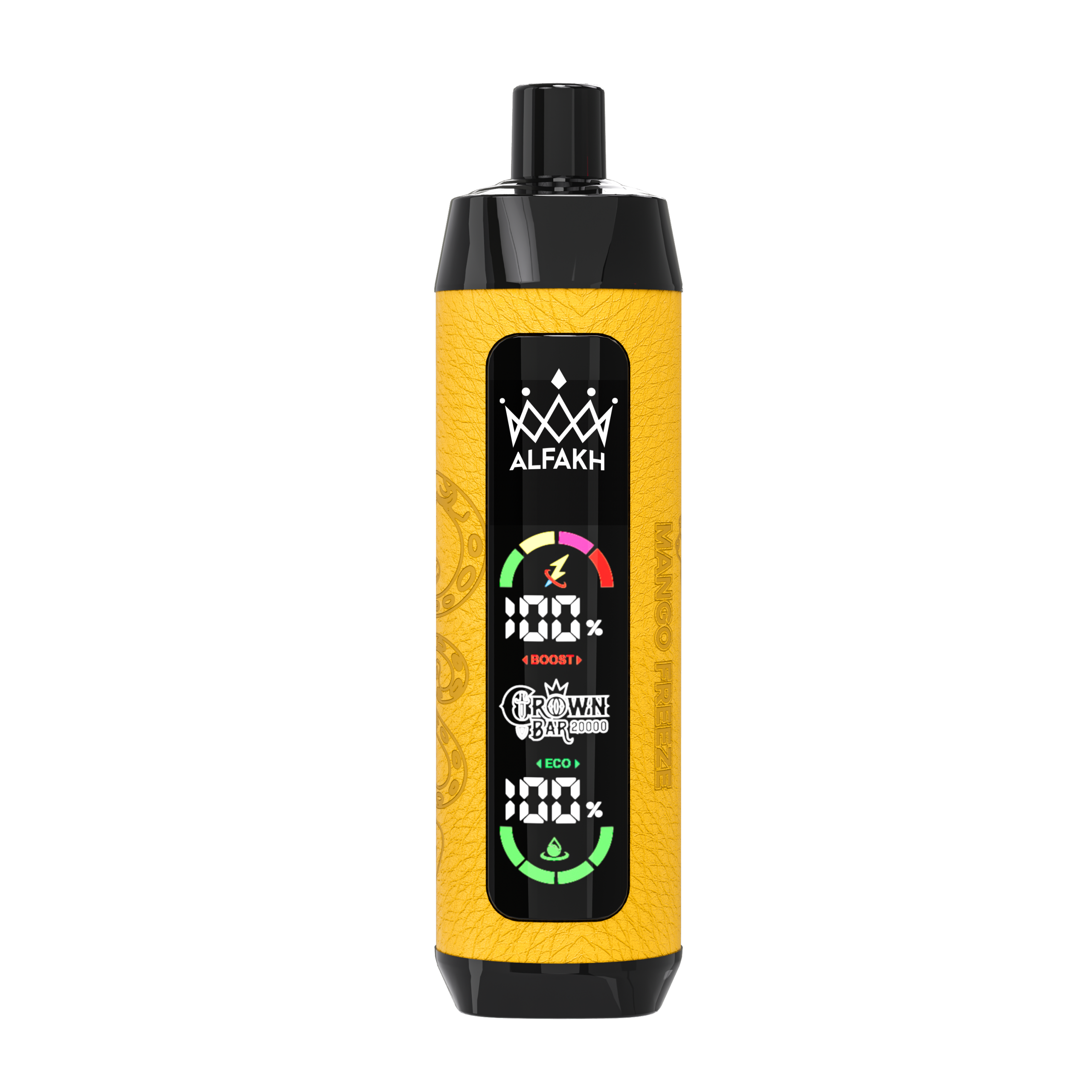 AL FAKHER Crown Bar 20000 Puffs Mango Freeze Disposable Vape – Icy Mango Flavor, Adjustable Airflow, LED Display