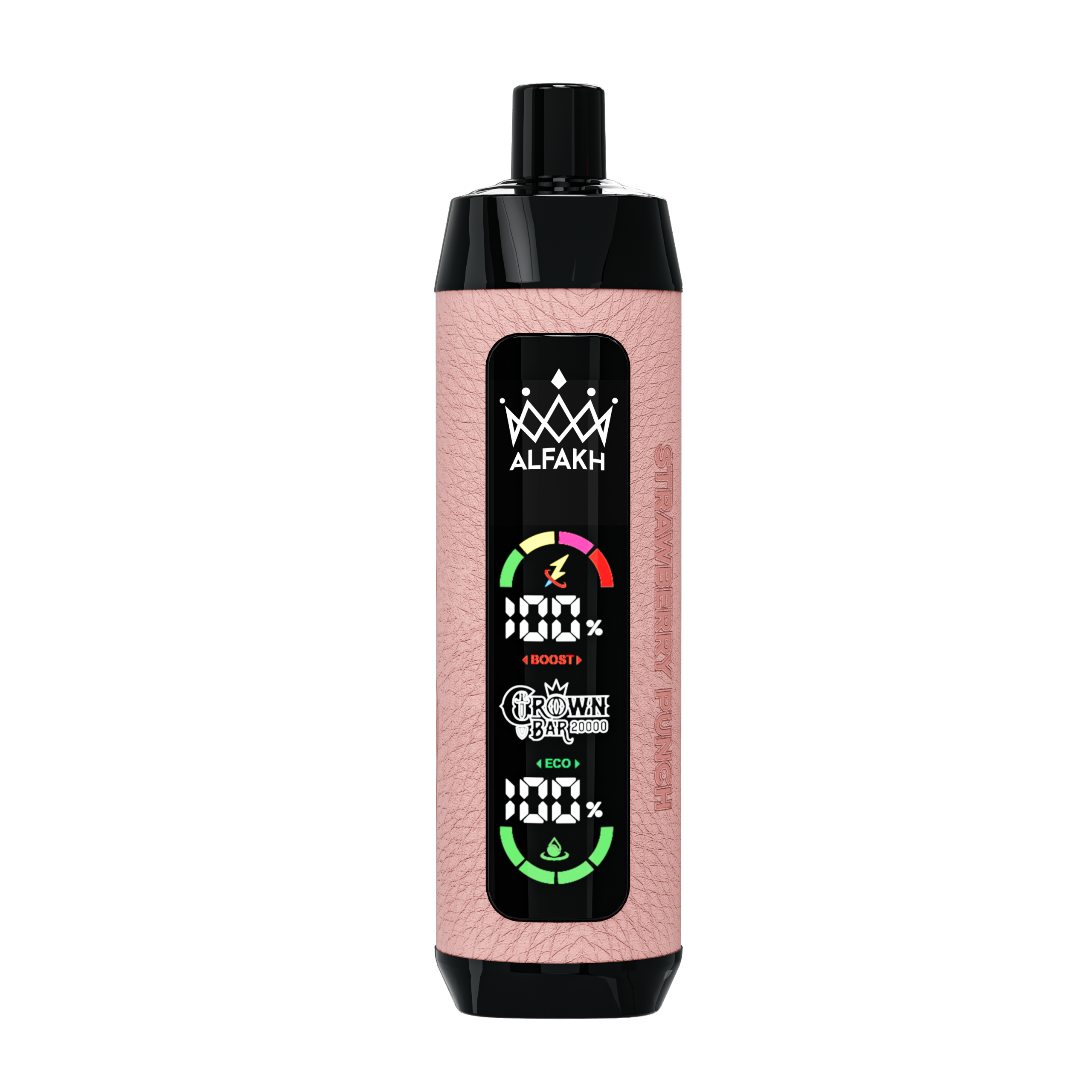 AL FAKHER Crown Bar 20000 Puffs Strawberry Punch (Strawberry Vape) | Adjustable Airflow, LED Display, 20ml