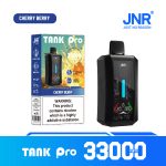 JNR TANK PRO Cherry Berry Disposable Vape – 33000 Puffs, 28ml, Dual Mesh, LED Display, Type‑C