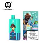 UZY Triple Flavor Disposable Vape 60000 Puffs (54ml) – Cherry Ice / Mixed Berries / Black Dragon Ice, Type‑C Rechargeable, LED Screen
