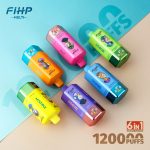 FIHP 6-in-1 Disposable Vape 120000 Puffs (64ml) | Rainbow Candy, Cherry Cola Ice, Love 666, Mango Ice, Blueberry Cotton Candy, Peach Ice