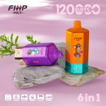 FIHP 6-in-1 Disposable Vape 120000 Puffs (64ml) | Rainbow Candy, Cherry Cola Ice, Love 666, Mango Ice, Blueberry Cotton Candy, Peach Ice