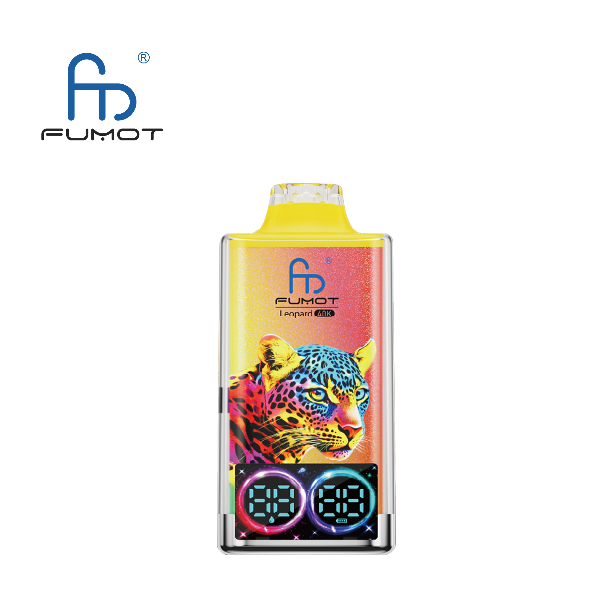 Fumot Leopard 40000 Puffs Strawberry Ice Disposable Vape – Dual Mesh, LED Display, 700mAh, Type‑C
