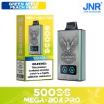 JNR Mega Box Pro 50000 Puffs – Green Apple Peach Pear (32ml, Dual Mesh, Type‑C, Display)