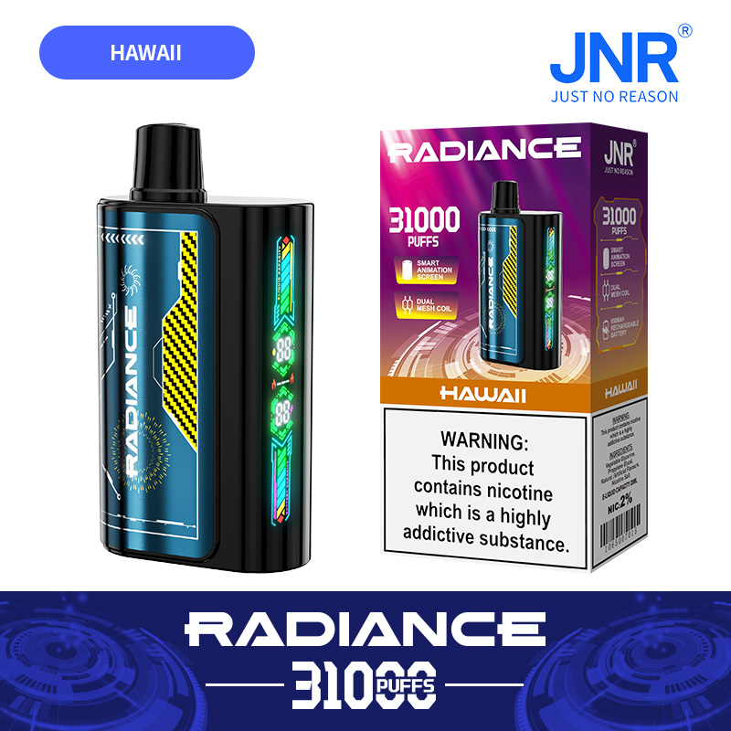 JNR Radiance 31000 Puffs Hawaii Disposable Vape (28ml, Dual Mesh, Type‑C) – Tropical Pineapple Mango Flavor