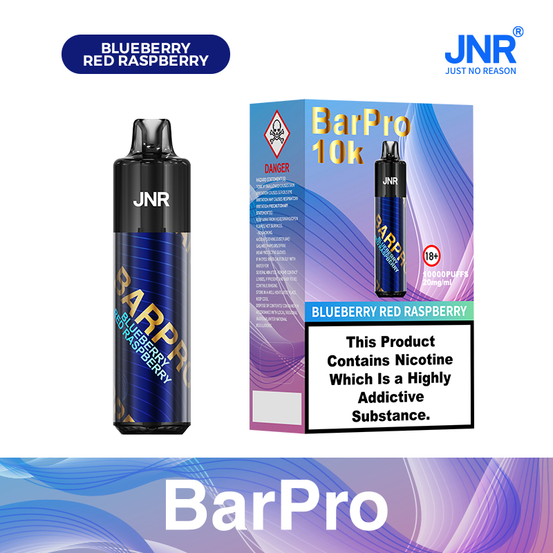 JNR BarPro 10000 Puffs Blueberry Red Raspberry – Rechargeable Prefilled Vape (0/2/5% Nicotine)