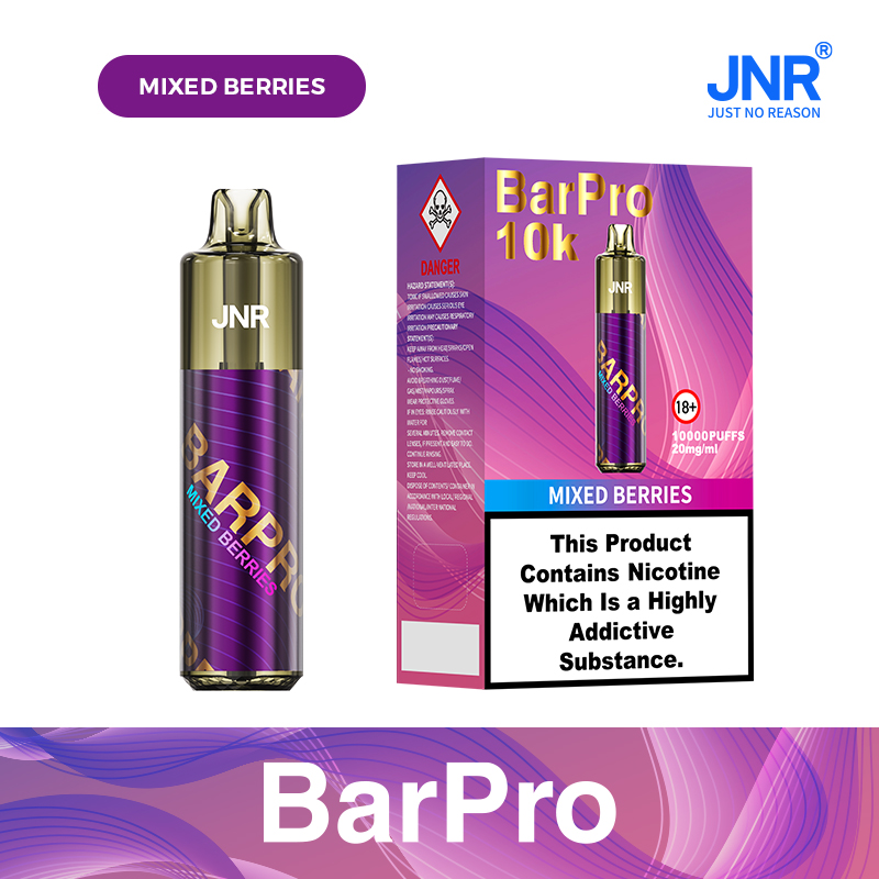 JNR BarPro 10000 Puffs Mixed Berries Prefilled Vape (12ml, Rechargeable, Mesh Coil)
