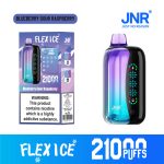 JNR FLEX ICE 21000 Puffs Blueberry Sour Raspberry Disposable Vape – Adjustable Ice Control Touchscreen, Dual Mesh, 1000mAh USB‑C