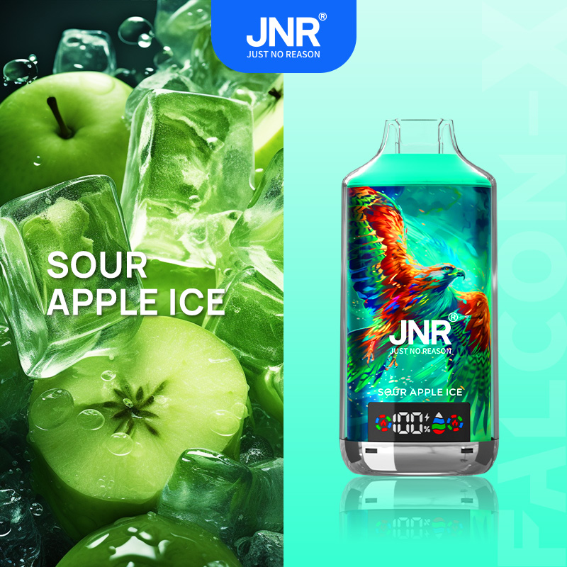JNR Falcon-X 18000 Puffs Sour Apple Ice : Erfrischender grüner Apfel trifft auf eisige Kühle