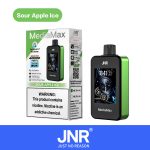 JNR Media Max 40000 Puffs Sour Apple Ice Smart Disposable Vape | 2.4" HD Display, 21ml, 1000mAh, Adjustable Airflow