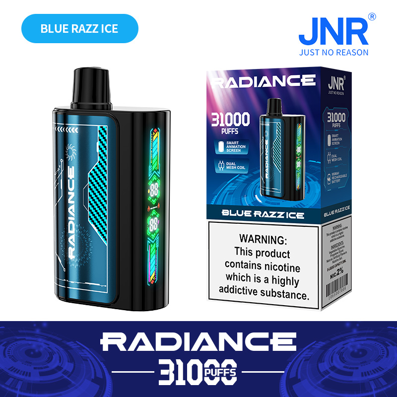 JNR Radiance 31000 Puffs Blue Razz Ice Disposable Vape (28ml, 950mAh, Type-C, LED Display)