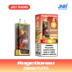 JNR RageGorilla 55000 Puffs Juicy Peaches | Dual Mesh, Smart Display, Type‑C Rechargeable