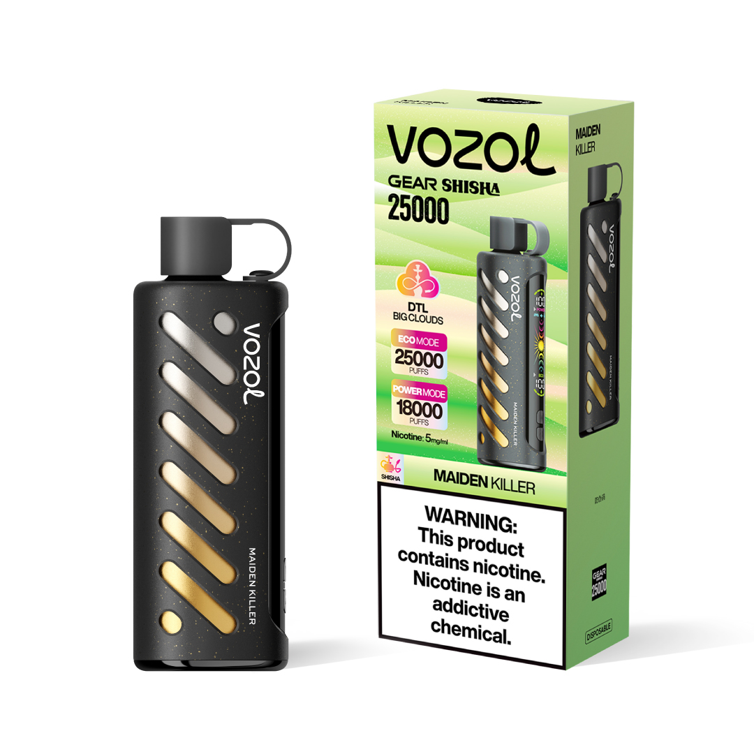 Vozol Gear Shisha 25K Puffs Maiden Killer (Mango Lemon) – 24ml, 5% Nic, Dual Mesh, Smart Display
