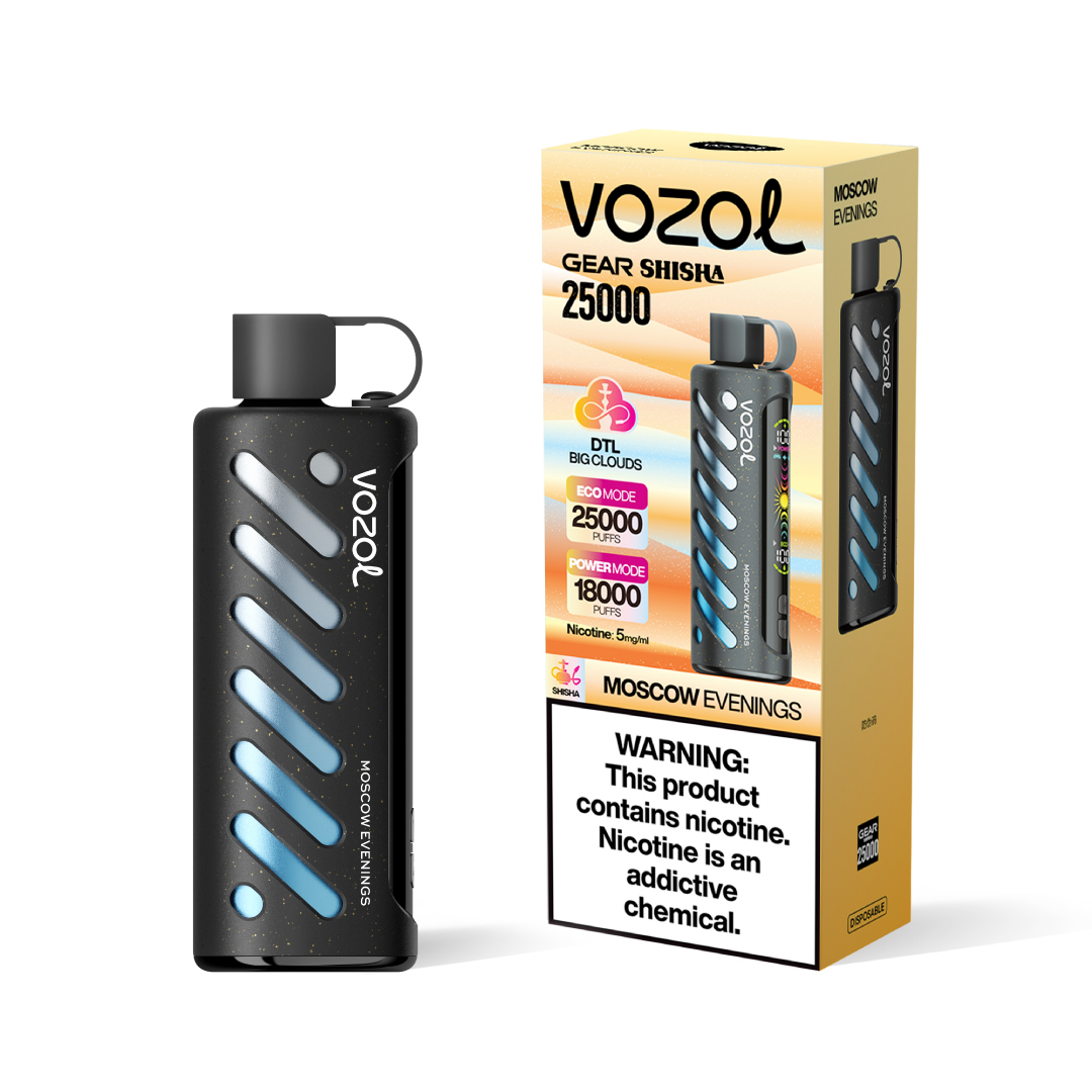 Vozol Gear Shisha 25K Puffs – Moscow Evenings (Tobacco & Warm Spice) | 24ml, 5% Nicotine, Smart Display