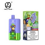 UZY Triple Flavor 60000 Puffs Disposable Vape (Peach Ice / Strawberry Raspberry Cherry Ice / Two Apple Ice) – 54ml, 850mAh, Type‑C, Smart Screen