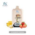R&M Tornado 12000 Puffs Strawberry Banana Disposable Vape (20ml, Mesh Coil, LED Display, 850mAh Rechargeable)