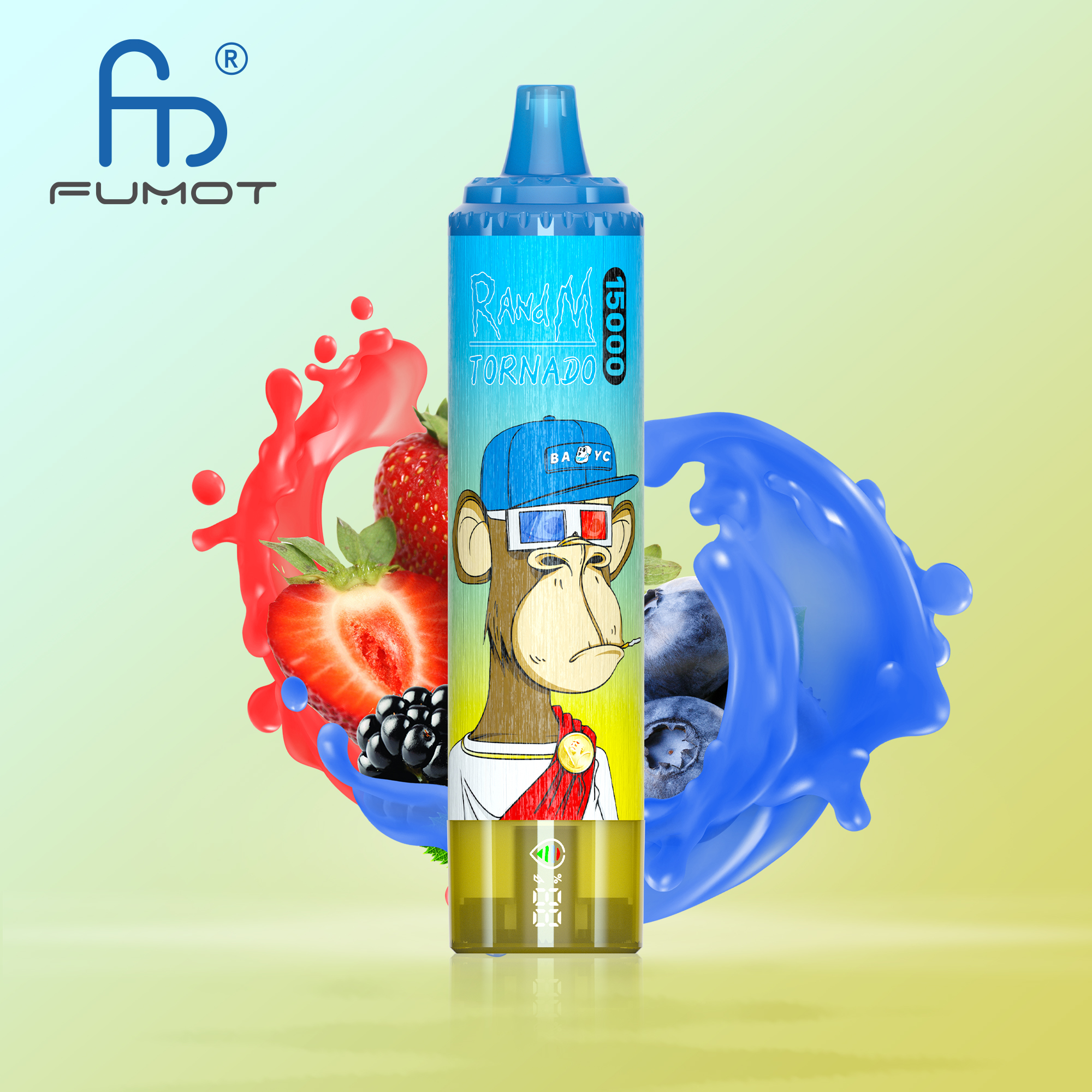 RandM Tornado 15000 Puffs Mr Blue – Blueberry Mixed Fruit Disposable Vape (25ml, 850mAh, Mesh Coil)