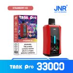JNR TANK PRO 33000 Puffs Strawberry Ice Disposable Vape (28ml, Dual Mesh, LED, Type‑C)