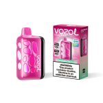 Vozol Rave 40000 Puffs Strawmelon Peach (5% Nic) – Strawberry Melon Peach Disposable Vape with Touchscreen & 270° RGB Light