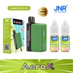JNR Aero X 32000 Puffs Summer Peach Ice – Refillable Pod Vape (2% Nicotine), Dual Mesh Coil, Adjustable Airflow, USB‑C