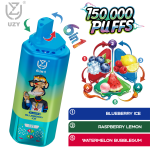 UZY 6-in-1 Disposable Vape 150000 Puffs (64ml, Rechargeable, Display) – Blueberry Ice / Raspberry Lemon / Watermelon Bubblegum