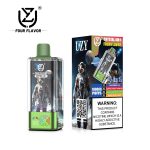 UZY Crystal 4-in-1 Disposable Vape 100000 Puffs (56ml, USB-C, LED) | Blueberry Ice, Mango Peach Apricot, Kiwi Passion Fruit Guava, White Peach Razz