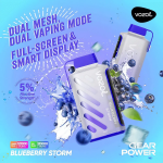 Vozol Gear Power 20000 Puffs Blueberry Storm (20ml, 5% Nicotine) – Dual Mesh, Ice Cool, Full Screen Display