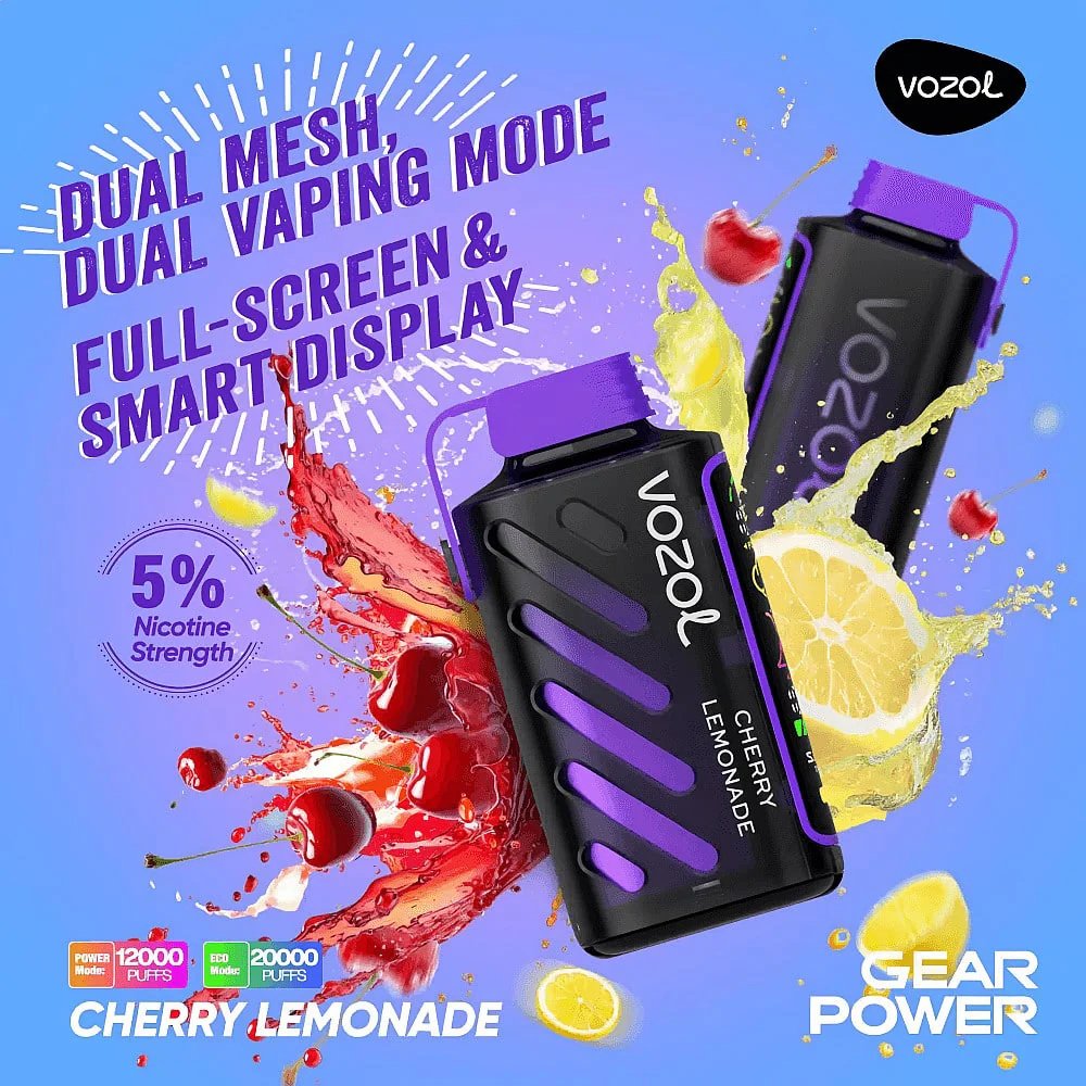 Vozol Gear Power 20000 Puffs Cherry Lemonade Disposable Vape (20ml, 5% Nicotine)