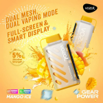 Vozol Gear Power 20000 Puffs Mango Ice Disposable Vape – 20ml, 5% Nic, Dual Mesh, Display
