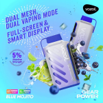 Vozol Gear Power 20000 Puffs Blue Mojito Disposable Vape (20ml, 5% Nicotine) – Dual Mesh, Display, Type‑C