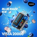 Vozol Vista 20000 Puffs Disposable Vape – Blue Razz Ice (24ml, 5% Nicotine, Smart Display, USB‑C Rechargeable)