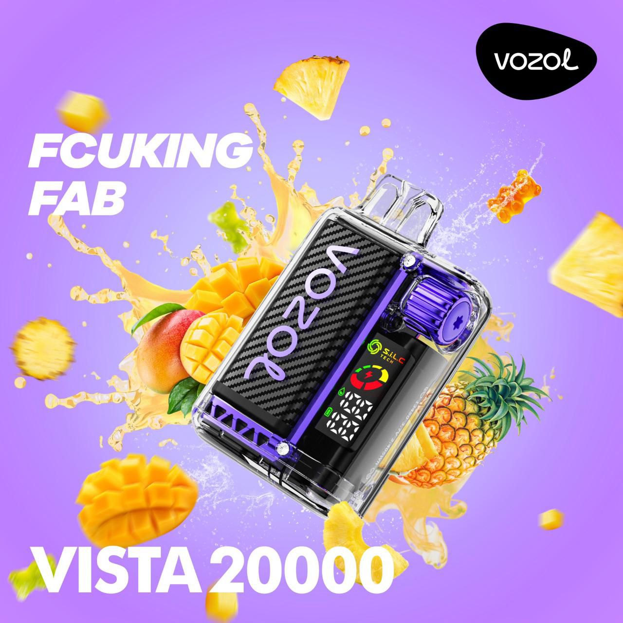 Vozol Vista 20K Puffs Disposable Vape (Fcuking Fab) – 24ml, 650mAh USB-C, Dual Mesh, 6-Level Power