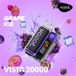 Vozol Vista 20K Puffs Grape Ice Disposable Vape (24ml, 5% Nicotine, Transparent Crystal + Smart Display)
