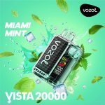 Vozol Vista Miami Mint 20,000 Puffs Crystal Disposable Vape | 24ml, 5% Nicotine, Smart Display