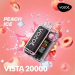 Vozol Vista 20000 Puffs Peach Ice Crystal Disposable Vape 24ml 5% Nicotine (Rechargeable Type‑C)
