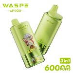 WASPE Triple Flavor 60000 Puffs Disposable Vape – Watermelon Ice / Strawberry Kiwi / Lemon Lime (54ml, LED Display, Type‑C, 650mAh)