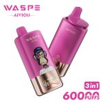 WASPE Triple Flavor 60000 Puffs Disposable Vape – Cherry Cola Ice / Strawberry Cola / Cola Ice (54ml, LED Display, USB-C Rechargeable)