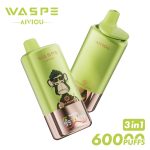 WASPE Triple Flavor 60000 Puffs Disposable Vape – Triple Melon Ice / Rainbow Candy / Blueberry Candy (54ml, LED Display, USB‑C Rechargeable)