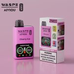 WASPE-Aiviou Cherry Ice Disposable Vape 25000 Puffs (25ml, Dual Mesh, LED Display, Type‑C)