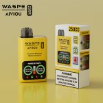 WASPE Aiviou 25000 Puffs Peach Mango Watermelon Disposable Vape (25ml, Dual Mesh, USB‑C, 0/2/5%)