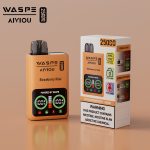 WASPE Aiviou Strawberry Kiwi Disposable Vape 25000 Puffs (25ml) | Dual Mesh, LED Display, USB-C