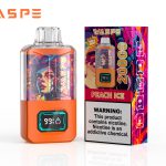 WASPE Crystal 20000 Puffs Peach Ice – Crystal Clear Disposable Vape, 24ml, Dual Mesh, USB‑C
