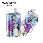 WASPE Crystal Double Flavors 40K Puffs Disposable Vape – Blueberry Raspberry & Peach Berry Ice (32ml, LED Display, USB-C)