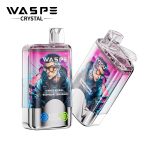 WASPE Crystal Double Flavors 40K Puffs Disposable Vape – Mixed Berries & Raspberry Lemonade (32ml, Dual Mesh, LED Display)