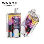 WASPE Crystal Double Flavors 40K Puffs Disposable Vape – Peach Ice & Watermelon Mango Peach (32ml, LED Display, USB‑C)