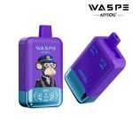 WASPE Double Flavor 40000 Puffs Disposable Vape (36ml) – Mixed Berries & Double Apple Ice, Rechargeable Type‑C, LED Display